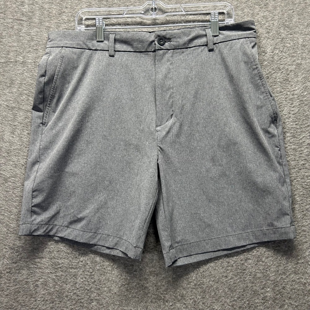 Vineyard Vines Performance Breaker Shorts Men 36 Gray Heather Stretch Golf Short